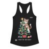 Camiseta de gatos para mujer GATO 1 – ÁRBOL 0 en color negro, vista plana