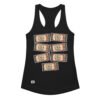 Camiseta de gatos para mujer 7 VALES POR 1 VIDA en color negro, vista plana