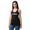 Camiseta de gatos para mujer 7 VIDAS, 6 VIDAS en color negro, sobre modelo