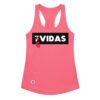 Camiseta de gatos para mujer 7 VIDAS, 6 VIDAS en color rosa eléctrico, vista plana