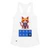 Camiseta de gatos para mujer 7 VIDAS GAMER en color blanco, vista plana