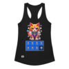 Camiseta de gatos para mujer 7 VIDAS GAMER en color negro, vista plana