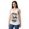 Camiseta de gatos para mujer ADIESTRAMIENTO AFECTIVO en color blanco, sobre modelo