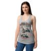 Camiseta de gatos para mujer ADIESTRAMIENTO AFECTIVO en color gris jaspeado, sobre modelo