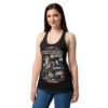 Camiseta de gatos para mujer ADIESTRAMIENTO AFECTIVO en color negro, sobre modelo