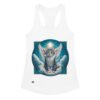 Camiseta de gatos para mujer GATO ÁNGEL en color blanco, vista plana