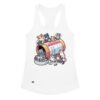 Camiseta de gatos para mujer ANTIDEPRESIVOS en color blanco, vista plana