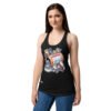 Camiseta de gatos para mujer ANTIDEPRESIVOS en color negro, sobre modelo