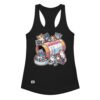Camiseta de gatos para mujer ANTIDEPRESIVOS en color negro, vista plana