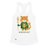 Camiseta de gatos para mujer AQUACAT en color blanco, vista plana