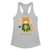 Camiseta de gatos para mujer AQUACAT en color gris jaspeado, vista plana