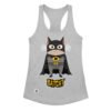 Camiseta de gatos para mujer BATCAT en color gris jaspeado, vista plana