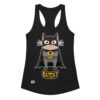 Camiseta de gatos para mujer BATCAT en color negro, vista plana