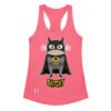 Camiseta de gatos para mujer BATCAT en color rosa eléctrico, vista plana
