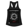 Camiseta de gatos para mujer BLACK CAT MIRROR en color negro, vista plana