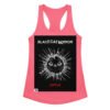 Camiseta de gatos para mujer BLACK CAT MIRROR en color rosa eléctrico, vista plana