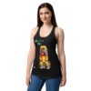 Camiseta de gatos para mujer BREAKING CATS en color negro, sobre modelo