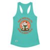 Camiseta de gatos para mujer AQUÍ, BUEN ROLLITO en color azul tahití, vista plana