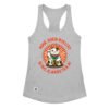 Camiseta de gatos para mujer AQUÍ, BUEN ROLLITO en color gris jaspeado, vista plana