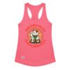 Camiseta de gatos para mujer AQUÍ, BUEN ROLLITO en color rosa eléctrico, vista plana