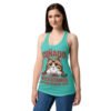 Camiseta de gatos para mujer CUÑADO, NECESITAMOS ALGUNA OPINIÓN TUYA en color azul tahití, sobre modelo