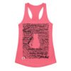 Camiseta de gatos para mujer MIAU EN 40 IDIOMAS en color rosa eléctrico, vista plana