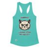 Camiseta de gatos para mujer ¿DÓNDE ESTÁN MIS HUEVOS? en color azul tahití, vista plana