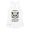 Camiseta de gatos para mujer ¿DÓNDE ESTÁN MIS HUEVOS? en color blanco, vista plana