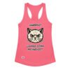 Camiseta de gatos para mujer ¿DÓNDE ESTÁN MIS HUEVOS? en color rosa eléctrico, vista plana