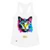 Camiseta de gatos para mujer EL GATO DE ANDY WARHOL en color blanco, vista plana