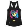 Camiseta de gatos para mujer EL GATO DE ANDY WARHOL en color negro, vista plana