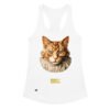 Camiseta de gatos para mujer EL GATO DE BOTTICELLI en color blanco, vista plana