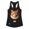 Camiseta de gatos para mujer EL GATO DE BOTTICELLI en color negro, vista plana
