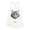 Camiseta de gatos para mujer EL GATO DE DA VINCI en color blanco, vista plana