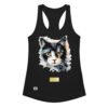 Camiseta de gatos para mujer EL GATO DE DEGAS en color negro, vista plana