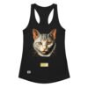 Camiseta de gatos para mujer EL GATO DE EL BOSCO en color negro, vista plana