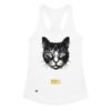Camiseta de gatos para mujer EL GATO DE EL GRECO en color blanco, vista plana