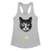 Camiseta de gatos para mujer EL GATO DE EL GRECO en color gris jaspeado, vista plana