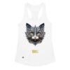 Camiseta de gatos para mujer EL GATO DE ESCHER en color blanco, vista plana
