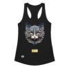 Camiseta de gatos para mujer EL GATO DE ESCHER en color negro, vista plana
