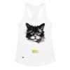 Camiseta de gatos para mujer EL GATO DE GOYA en color blanco, vista plana