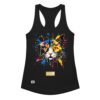 Camiseta de gatos para mujer EL GATO DE JACKSON POLLOCK en color negro, vista plana