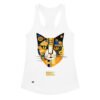 Camiseta de gatos para mujer EL GATO DE KLIMT en color blanco, vista plana