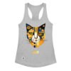Camiseta de gatos para mujer EL GATO DE KLIMT en color gris jaspeado, vista plana