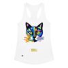 Camiseta de gatos para mujer EL GATO DE MATISSE en color blanco, vista plana