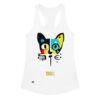 Camiseta de gatos para mujer EL GATO DE MIRÓ en color blanco, vista plana