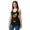 Camiseta de gatos para mujer EL GATO DE MIRÓ en color negro, sobre modelo