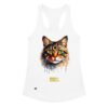 Camiseta de gatos para mujer EL GATO DE MURILLO en color blanco, vista plana