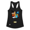 Camiseta de gatos para mujer EL GATO DE PAUL KLEE en color negro, vista plana