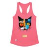 Camiseta de gatos para mujer EL GATO DE PAUL KLEE en color rosa eléctrico, vista plana